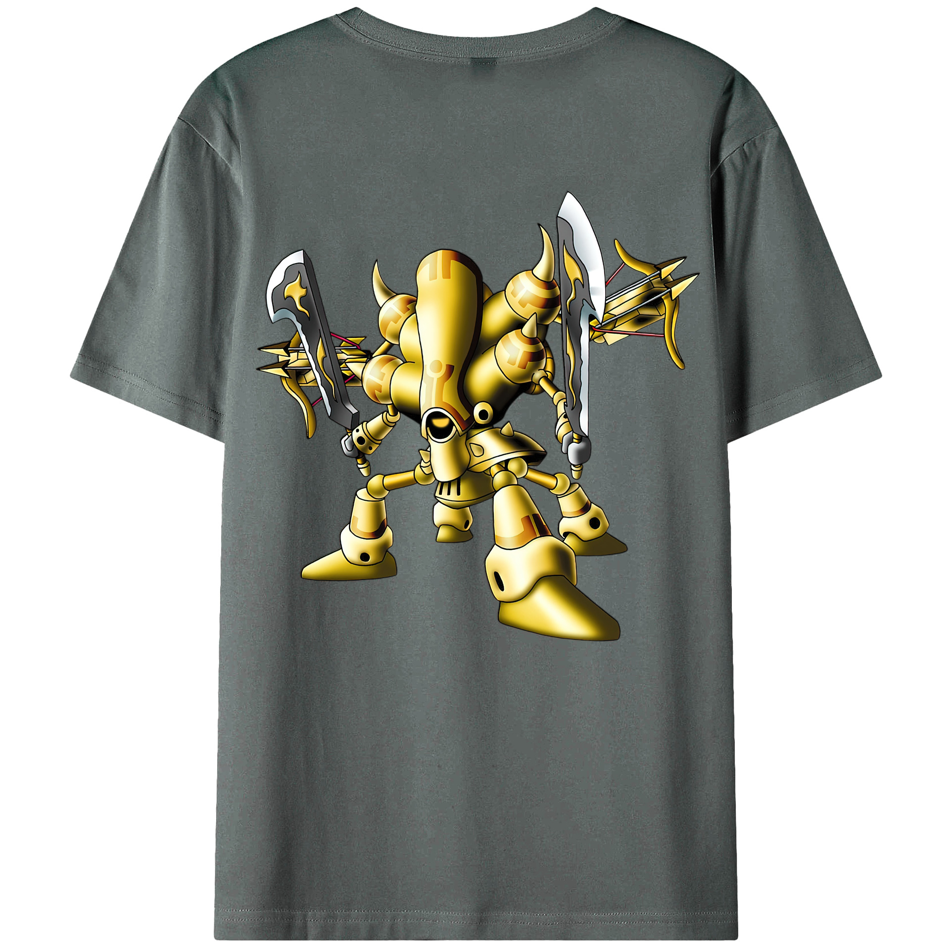 （画像用） ドラゴンクエスト Doragon Kuesuto Dragon Quest 綿100％ メンズ半袖Tシャツ（バックプリント） 通気性